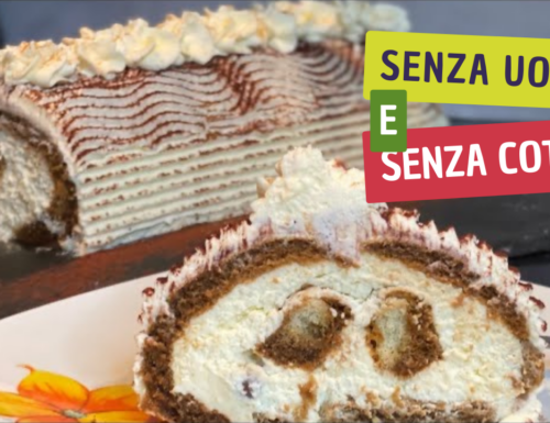 Rotolo Tiramisù senza cottura e senza uova